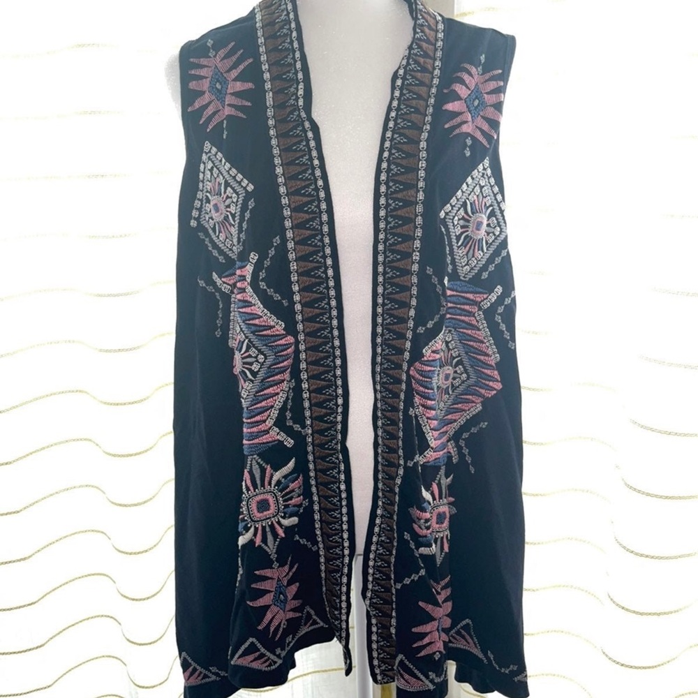 JOHNNY WAS LOS ANGELES VEST CARDIGAN SZ M
